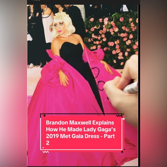 Brandon Maxwell Hot Pink Ruched Open Back Maxi Designer Dress - Picture 5 of 6